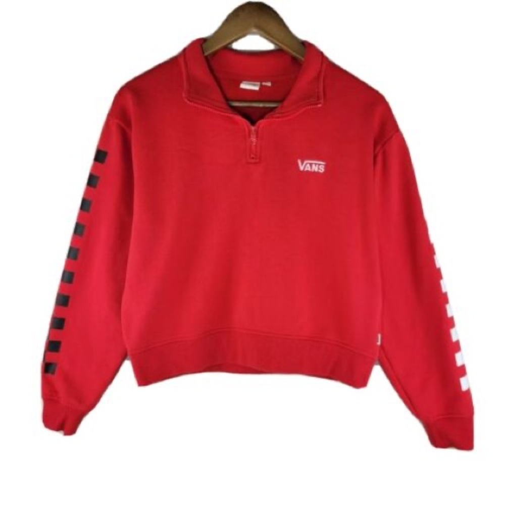 red vans cropped sweater